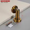 Aço inoxidável 304 sucção de porta anti-colisão batente de porta sucção magnética espessada forte magnético engenharia sucção de parede quarto preto dispositivo de sucção de porta de alta qualidade
