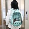 Mochila Trasera para Gatos Mascota Exterior Transparente Viaje Portátil Transpirable Mochila Adecuada para Perros Pequeños y Gatos Cápsula Espacial
