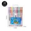 Caja de PP con Tapa abatible, Bolígrafos con Purpurina Empaquetados, Set de Bolígrafos de Gel de Colores para Dibujar, Resaltar y Marcar, Bolígrafos de Colores para Planificador de Aula Estudiantil