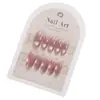 Ins Explosive Wearing Nail Pieces Advanced Sense Cat's Eye Handmade Nail Art Patch Simple Pure Desire Unha pré-fabricada de comprimento médio