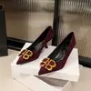 Zapatos de mujer negros retro de punta fina, disponibles en varios colores, con suelas suaves, antideslizantes, tacones finos, adecuados para fiestas y citas, elegantes tacones altos