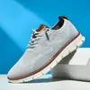 Zapatos Casuales para Hombre de Talla Grande 48 Británica Brock Transfronterizos Tendencia de Moda Superficie Tejida Fly Transpirables Ligeros Mocasines Deportivos