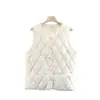 Colete de Algodão Plus Size Roupas Femininas Padrão de Diamante Outono e Inverno 2025 Leve Colete de Algodão Emagrecedor 514