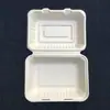 Talheres Descartáveis Biodegradáveis Caixa de Almoço de Polpa 9/ 6 polegadas Quadrada Caixa de Almoço Caixa de Embalagem de Grau Alimentício