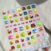 Adesivos de Unha Cartoon Emoji da Moda M1316 Gradiente Colorido Avatar Emoji Engraçado Adesivos de Unha