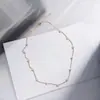 Colar de Pérolas Novo Estilo, Corrente de Clavícula de Moda Personalizada e de Nicho, Estilo Simples do Ins com Gargantilha de Pérolas de Design de Alto Padrão