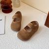 Sapatos Mary Jane de Velcro Femininos 2025 Primavera e Verão Novo Retrô Sola Macia Roupa Externa Antiderrapante Vestido Boca Rasa Sapatos Birkenneth