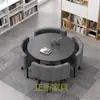 Mesa e Cadeiras Simples Modernas para Negócios e Recepção de Convidados, Mesa Redonda Pequena para Lanchonete de Chá com Leite, Mesa de Jantar