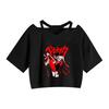 Série de Batalha Tática Popular Transfronteiriça Estampado Moda Alça Única Cropped Feminino