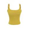 Desejo Puro Novo Produto de Verão: Top Regata Feminino Slim-Fit Elástico Profundo nas Costas com Bojos Removíveis, Top Curto de Cintura Alta Estilo Europeu e Americano