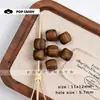 Accesorios de Ropa, Cuentas Grandes con Agujero Grande de Resina Mate Imitación Madera Hechas a Mano, Accesorios para Collares, Componentes para Manualidades con Cuentas Hechos a Mano