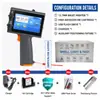 Impresora de inyección de tinta portátil T10, utilizada para imprimir fechas de producción, códigos QR, códigos de barras y números de lote; una máquina de codificación pequeña y multifuncional