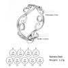 Venta Caliente Transfronteriza Joyería Estilo Coreano Cortada con Láser Patrón de Vid Relleno Anillo de Acero de Titanio Accesorios de Acero Inoxidable 304