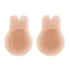 Almohadillas de silicona con orejas de conejo, levanta-senos, push-up, anti-flacidez, protectores de pezón invisibles reutilizables para mujer