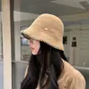 Sombrero de pescador tejido para mujer, nuevo sombrero de cubo de lana para otoño e invierno, hace que la cara se vea más pequeña, versátil, protege del sol, sombrero de moda para el día a día