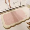 Alfombra Gruesa de Felpa Absorbente para Piso de Baño Alfombra Imitación Cachemira Baño Inodoro Alfombrilla Antideslizante Felpudo para Puerta de Baño