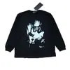 Erd Melancólico Rico Segunda Geração Retrato Retro Americano Estampa Rock Hip-Hop Bolso Cargo Calça Camiseta Manga Curta Solta Tendência Masculina e Feminina