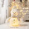 Fabricante Transfronterizo Nuevo Producto Navidad Hombre Mayor Brillante Muñeco de Nieve Muñeca Adorno de Atmósfera Escritorio Muñeca de Tela Muñeca
