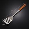 Utensílios de cozinha de aço inoxidável com cabo de imitação de madeira, espátula para cozinhar, concha de sopa, espátula doméstica, espátula para fritar, espátula para peixe frito, escorredor grande, espátula de cozinha