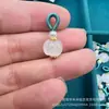 Seda Dorada Natural Jade Blanco Calabaza DIY Trenzado a Mano Cuerda de Mango Pequeño Accesorios Joyería Pequeña Venta al por Mayor