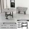 Mesa plegable, mesa redonda para apartamentos pequeños, mesa redonda grande multifuncional, mesa redonda extra gruesa y móvil, mesa de comedor plegable para sala de estar