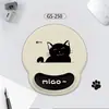 Mouse Pad de Pulso de Gato Fofo Apoio de Mão de Silicone Simples para Escritório Almofada de Pulso Espessa Estéreo 3D Prevenção de Dor na Mão do Mouse