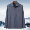 Camisa para Personas Mayores Resistente a las Arrugas para Hombre de Personas Mayores Manga Larga de Padre Talla Extra Color Sólido Holgada Ropa de Primavera y Otoño para Hombres Mayores