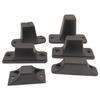 Caja de plástico pie asiento accesorios equipaje uñas de plástico para pies base de plástico para equipaje uñas para pies maleta con ruedas base antirayaduras fábrica