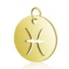 Venta Caliente de Aliexpress Colgante de 12 Constelaciones Corte Láser Hueco Acero Inoxidable Accesorios para Joyería DIY Stock Listo Venta al por Mayor