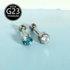 Brincos de Liga de Titânio F136 com Zircônia Cintilante, Piercings de Cartilagem da Orelha, Piercings Labiais, Piercings de Nariz, Joias Direto do Fabricante, Em Estoque, Vendidos Individualmente
