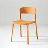 Silla de Plástico Engrosada para el Hogar con Respaldo Taburete Nórdico Simple Famosa en Internet Comercial Silla de Comedor Apilable Silla de Escritorio para Dormitorio