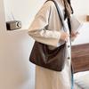 Bolso de Hombro de PU Suave para Mujer 2023 Otoño e Invierno Nuevo Bolso de Mujer Versátil Simple Retro Elegante Bolso Cruzado Estilo Coreano