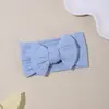 Comércio Exterior Nova Joia Infantil Cor Pura Elástico de Nylon Larga Faixa de Cabelo Europeia e Americana Faixa de Cabelo com Laço para Bebê Venda Direta da Fábrica