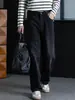 Diseño de Cuentas en Color de Contraste Jeans Lavados en Grafito para Hombre, Pantalones Rectos de Cintura Media Nuevos para Otoño e Invierno, Uso Diario