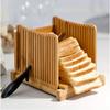 Cortadora de pan de bambú, creativa cortadora de pan tostado para el hogar, cortadora de jamón de madera de estilo europeo