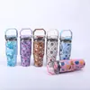 Copo de Gelo Série Nova de Flores Personalizado de Alta Aparência Aço Inoxidável 304 Copo Térmico para Duas Bebidas Copo de Água de Bolsa