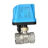 Corpo de Válvula em Aço Inoxidável Sus304 Fiação de Dois Fios Rearme por Desligamento Elétrico Válvula de Esfera Elétrica Normalmente Fechada Normalmente Aberta Válvula de Água 220V À Prova D'água 4 Pontos