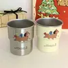 Taza de Lavado para Cachorro Dachshund Maillard de Alto Valor Estético, Elegante Taza de Café Portátil de Acero Inoxidable 304 Linda