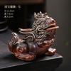 Mascota de té de leña antigua Kirin Adornos para ceremonia del té Juego de té Creativo Pixiu de la suerte Feng Shui Cultura tradicional Adornos para sala de estar