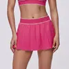 Falda plisada transfronteriza, leggings transpirables, secado rápido, anti-exposición, falda corta de fitness de cintura alta para deportes de carrera, conjunto de falda de tenis