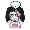 2024 comercio electrónico transfronterizo sudaderas con capucha tipo chaleco para hombre, mujer y familia moda impresión digital 3D cara de Scarface