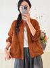 Chaquetas Casuales de Primavera y Otoño 2025 Nuevas Blusas Holgadas Chaquetas de Manga Larga Ropa de Trabajo Talla Grande Color Sólido Productos de Exportación