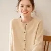 Cárdigan de Cachemir de Punto Trenzado Color Sólido Vintage para Mujer Elegante para Viajes Capa Simple Versátil Abrigo