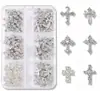 Joyas Metálicas de Aleación Nueva Transfronterizas para Uñas Cruzadas Estilo Punk Cuervo Corazón Decoración de Uñas Cruzadas Venta al por Mayor