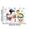 Adesivos de Janela de Natal de Boneco de Neve Fofo de Desenho Animado Adesivos Eletrostáticos de PVC Decorações de Janela para Festa de Feriado Quarto de Crianças Adesivos de Janela de Floco de Neve