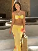 Traje de baño de tres piezas estilo nuevo 2026 para mujer, que oculta el abdomen y estiliza, adecuado para la playa, vacaciones y aguas termales [Disponible para Dropshipping]