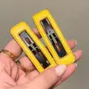 Pasador de Pelo de Cuero PU Estilo Coreano para Mujer, Pinza BB con Cabeza de Bola, Color Caramelo, Cuadrado, Pinza para Flequillo, Pinza para la Parte Trasera del Cabello, Pinza Lateral