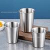 Copo de Água de Aço Inoxidável 304 Copo para Churrasco Copo para Bebidas Copo para Bebida Fria Copo para Enxaguatório Bucal Copo de Cerveja Anti-Queda Copo de Café Portátil