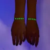 Pulseira Transfronteiriça Nova Pulseira de Contas da Sorte Luminous Love Pacote com Dois Pulseira de Cartão Gancho de Puxar Amizade Casal Pulseira