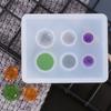 Molde de Silicona para Goteo de Pegamento Cristalino dty Tamaño Estrella de Cinco Puntas Redondo Anillo de Diamante Pendiente Colgante Molde para Goteo de Pegamento